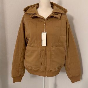 Richer Poorer Modal Quilted Bomber Hooded Jacket SZ Medium